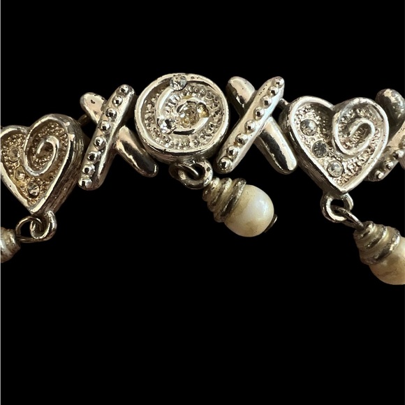 Elegant Pearl and Silver Necklace Y2K. Front and back pics. - Picture 8 of 9